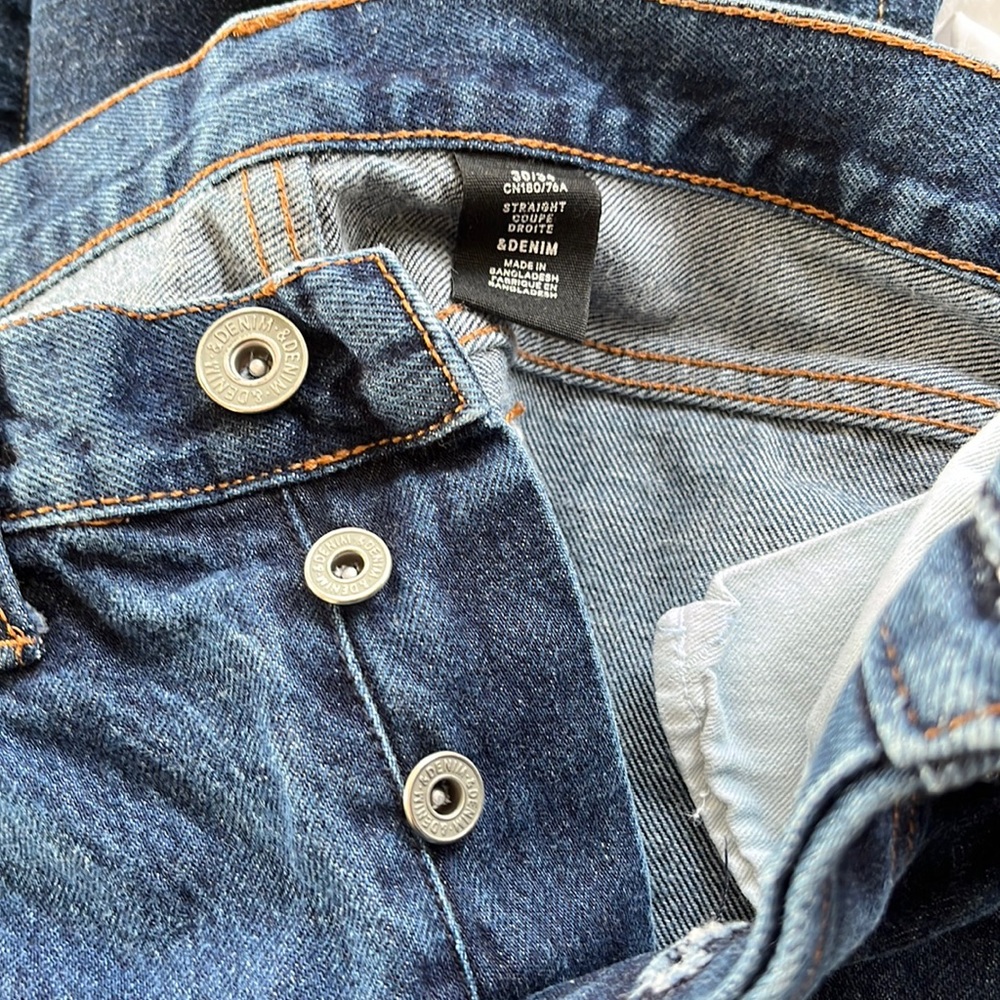 & DENIM JEAN BUTTON FLY 30/34